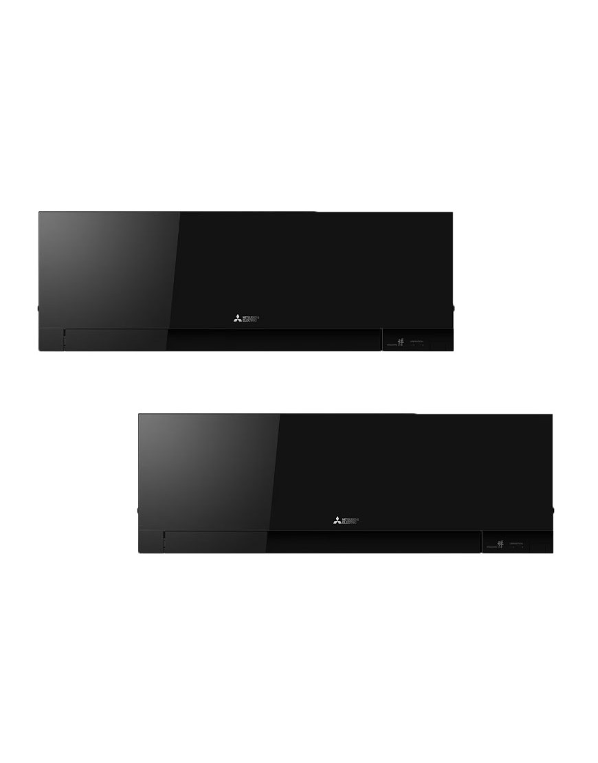 Aparat de aer condiționat multisplit Mitsubishi Electric cu două unități interne Kirigamine Zen 9000 și 12000 BTU Black