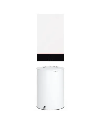 Pachet котел Viessmann Vitodens 100-W S1 25kW, бойлер 120 litri, комплект de evacuare INCLUS