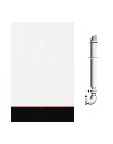 котел Viessmann Vitodens 100-W 25kW Doar Отопление, комплект de evacuare INCLUS,compatibil pentru suprafete de pana la 120 MP, WIFI Integrat