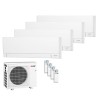 мултисплит климатик Mitsubishi Electric Kirigamine Linea PLUS cu четири тела вътрешни, три 9000 BTU и едно de 18000 BTU, MXZ-6F122VF-3*MSZ-AY25VGKP +MSZ-AY50VGKP, Гаранция 60 месеца, Plasma Quad плюс