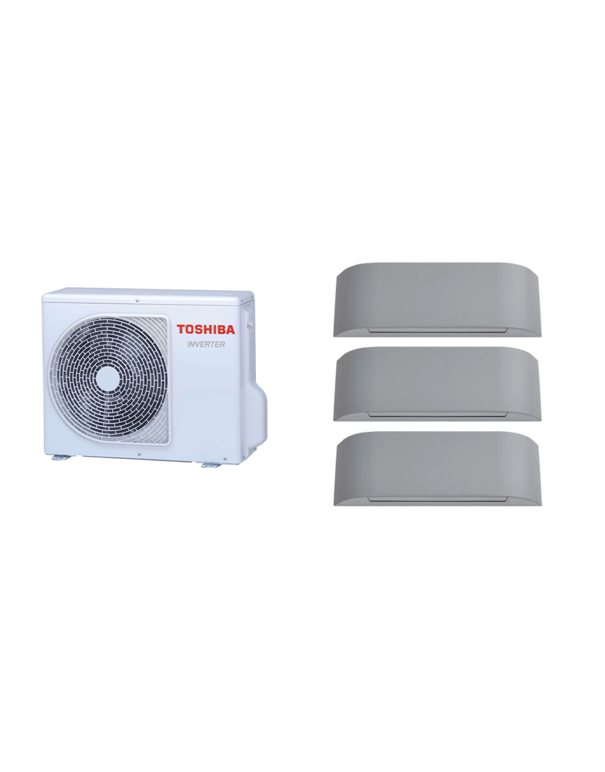 Aparat de aer condiționat multisplit TOSHIBA cu TREI unități interne HAORI 9000 BTU fețe standard GRAY