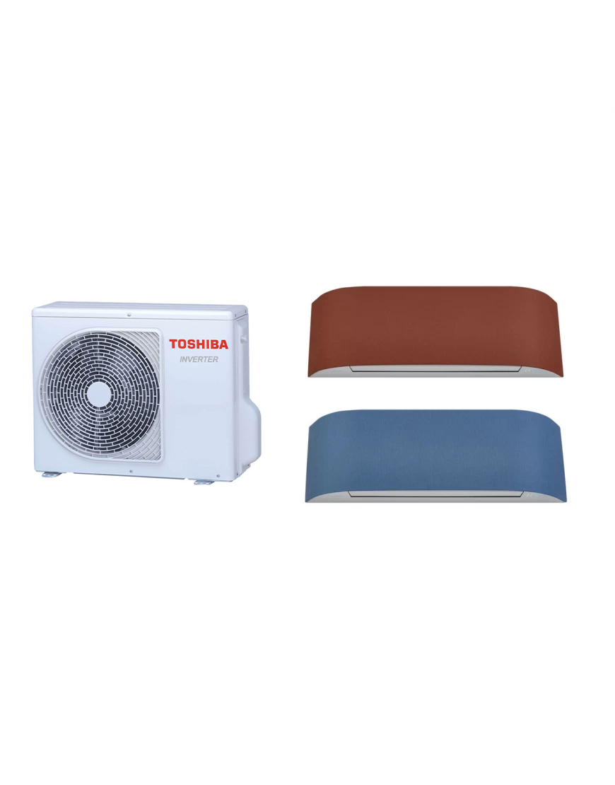 Мултисплит климатик TOSHIBA с две вътрешни тела HAORI 9000 BTU цветни лица
