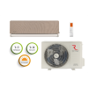 климатик ROTENSO VERSU Cloth 9000 BTU VCS26Xi-CARAMEL, текстилна предна част, A+++, филтър ionizare, HEPA, сензор de влажност