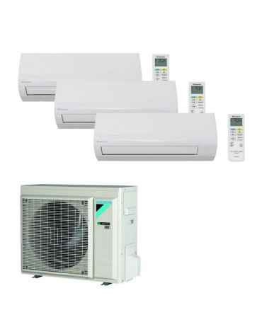 климатик triple сплит Daikin Sensira 2x9000 + 12000 BTU, Wi-Fi включен, Гаранция 5 години, 3MXF68A + 2xCTXF25C + CTXF35C