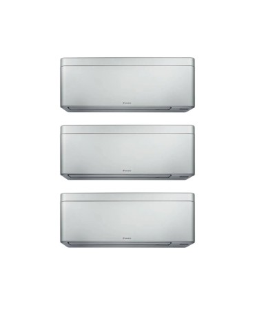 мултисплит климатик Daikin Stylish cu три тела вътрешни, две de 7000 BTU и едно de 12000 BTU черни, 2xFTXA20CB-FTXA35CB-3MXM68A, 5 години Гаранция, ефект Коанда, сензор de присъствие, Flash Streamer, филтри сребърни йони
