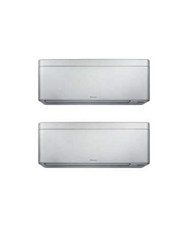 климатик dublu сплит Daikin Stylish cu две тела вътрешни, 7000 BTU Argintii, 2xFTXA20CS + 2MXM40A, 5ANI Гаранция, ефект Коанда, сензор de присъствие, Flash Streamer, филтри сребърни йони