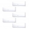 Aparat de aer condiționat multisplit HIsense cu cinci unități interne NewComfort, patru de  9000 BTU și una de 18000 BTU