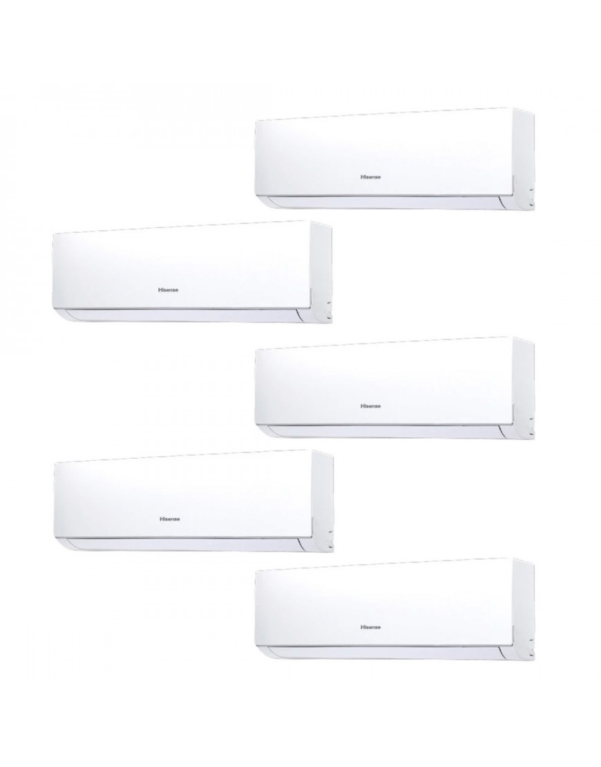 Aparat de aer condiționat multisplit HIsense cu cinci unități interne NewComfort, patru de  9000 BTU și una de 18000 BTU