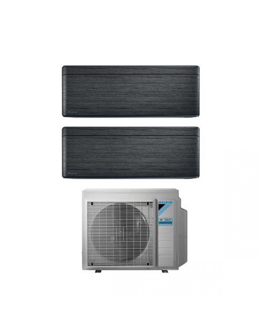 Daikin Стилен мултисплит климатик с две вътрешни тела 7000 и 12000 BTU Blackwood