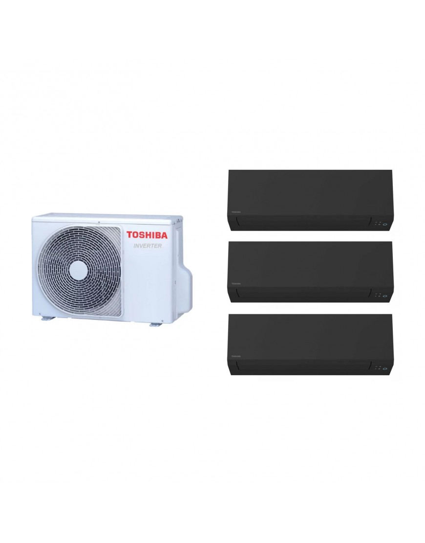Aparat de aer condiționat multisplit TOSHIBA cu TREI unități interne EDGE Black 12000 BTU 