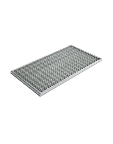 Ștergător de picioare încastrabil ACO Self Vario, cu ramă din aluminiu и grătar rețea око 30/10, 600x400x30mm