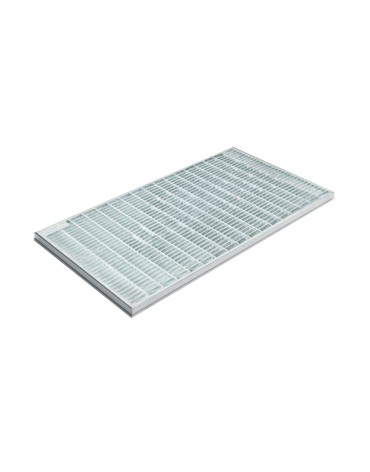 Stergator de picioare incastrabil ACO Self Vario, cu rama din aluminiu и gratar retea око 30/10, B125, 600x400x30mm