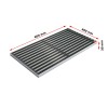 Stergator de picioare incastrabil ACO Self Vario, cu rama din aluminiu и gratar cu insertie de cauciuc, antracit, 600x400x30mm