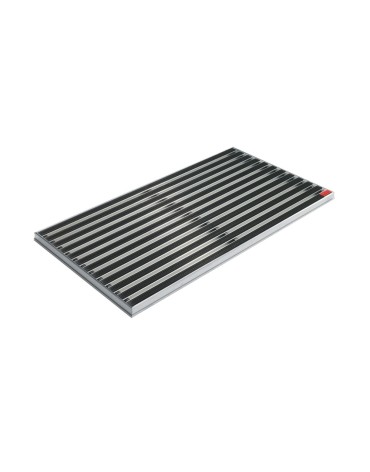 Ștergător de picioare încastrabil ACO Self Vario, cu ramă din aluminiu și grătar cu inserție de cauciuc, antracit, 600x400x30mm