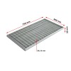 Stergator de picioare incastrabil ACO Self Vario, cu rama din aluminiu и gratar retea око 30/10, 750x500x30mm