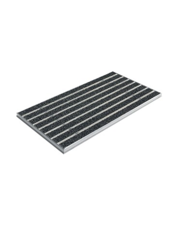 Ștergător de picioare încastrabil ACO Self Vario, cu ramă din aluminiu și grătar insertie textila pentru exterior, antracit, 750x500x30mm