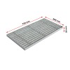 Stergator de picioare incastrabil ACO Self Vario, cu rama din aluminiu и gratar insertie textila, gri, 750x500x30mm