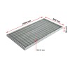 Stergator de picioare incastrabil ACO Self Vario, cu rama din aluminiu и gratar retea око 30/10, 1000x500x30mm