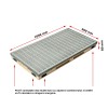 Ștergător de picioare încastrabil ACO Vario 2.0 Hybrid, cu tavă din beton cu polimeri și grătar profilat longitudinal, 1000x500x80mm