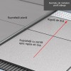 Profil din inox pentru Компенсация на наклона на душа, ACO ShowerStep, stanga, дължина 990mm, височина 12.5 mm, finisaj mat