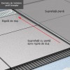 Profil din inox pentru compensare panta dus, ACO ShowerStep, dreapta, lungime 990mm, inaltime 12.5mm, finisaj mat