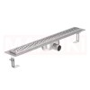 Rigola de dus din inox ACO ShowerDrain C cu flansa orizontala, gratar Wave, дължина 585mm, h=92mm