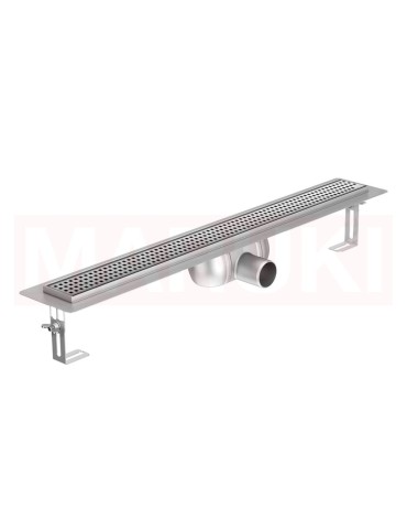 Rigola de dus din inox ACO ShowerDrain C cu flansa orizontala, gratar Square, дължина 1085mm, h=92mm