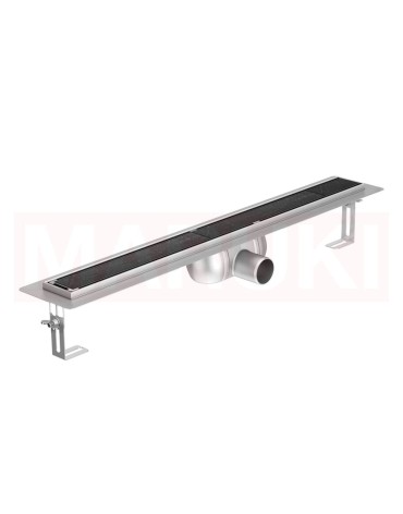 Rigola de dus din inox ACO ShowerDrain C cu flansa orizontala, gratar Tile, дължина 1185mm, h=92mm