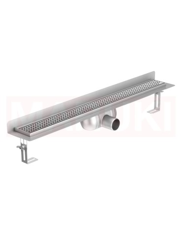 Rigola de dus din inox ACO ShowerDrain C cu flansa perete, gratar Square, дължина 1085mm, h=92mm