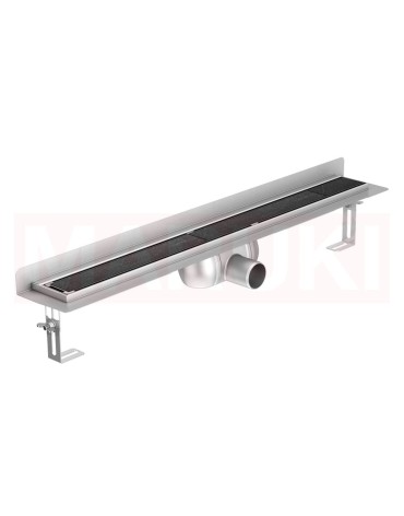 Rigola de dus din inox ACO ShowerDrain C cu flansa perete, gratar Tile, дължина 1185mm, h=92mm
