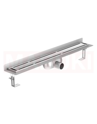 Rigola de dus din inox ACO ShowerDrain C cu flansa perete, gratar Massive, дължина 1185mm, h=92mm