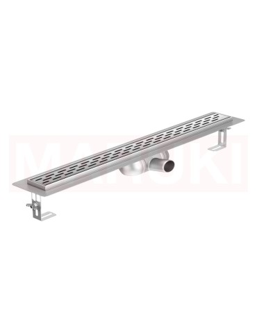 Rigola de dus din inox ACO ShowerDrain C cu flansa orizontala, gratar Slot, дължина 585mm, h=69mm