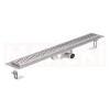 Rigola de dus din inox ACO ShowerDrain C cu flansa orizontala, gratar Wave, дължина 1085mm, h=69mm