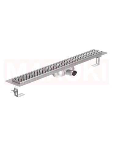 Rigola de dus din inox ACO ShowerDrain C cu flansa orizontala, gratar Square, дължина 1185mm, h=69mm