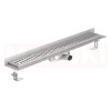 Rigola de dus din inox ACO ShowerDrain C cu flansa perete, gratar Wave, дължина 585mm, h=69mm