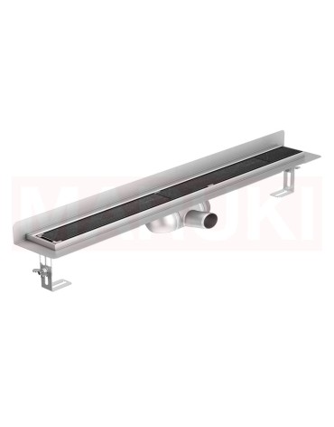 Rigola de dus din inox ACO ShowerDrain C cu flansa perete, gratar Tile, дължина 885mm, h=69mm