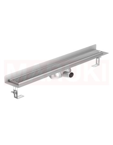 Rigola de dus din inox ACO ShowerDrain C cu flansa perete, gratar Square, дължина 1085mm, h=69mm