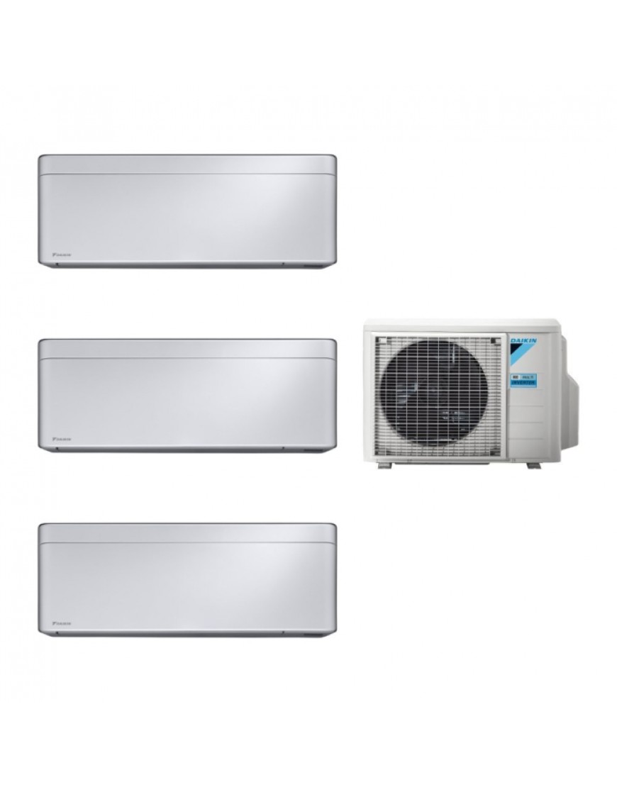 Daikin Стилен мултисплит климатик с две вътрешни тела 9000 и едно 12000 BTU Silver