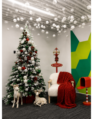Rêve de Noël · închiriere brad tematic roșu и verde