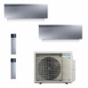 Мултисплит климатик Daikin EMURA с две вътрешни тела 9000 BTU Silver