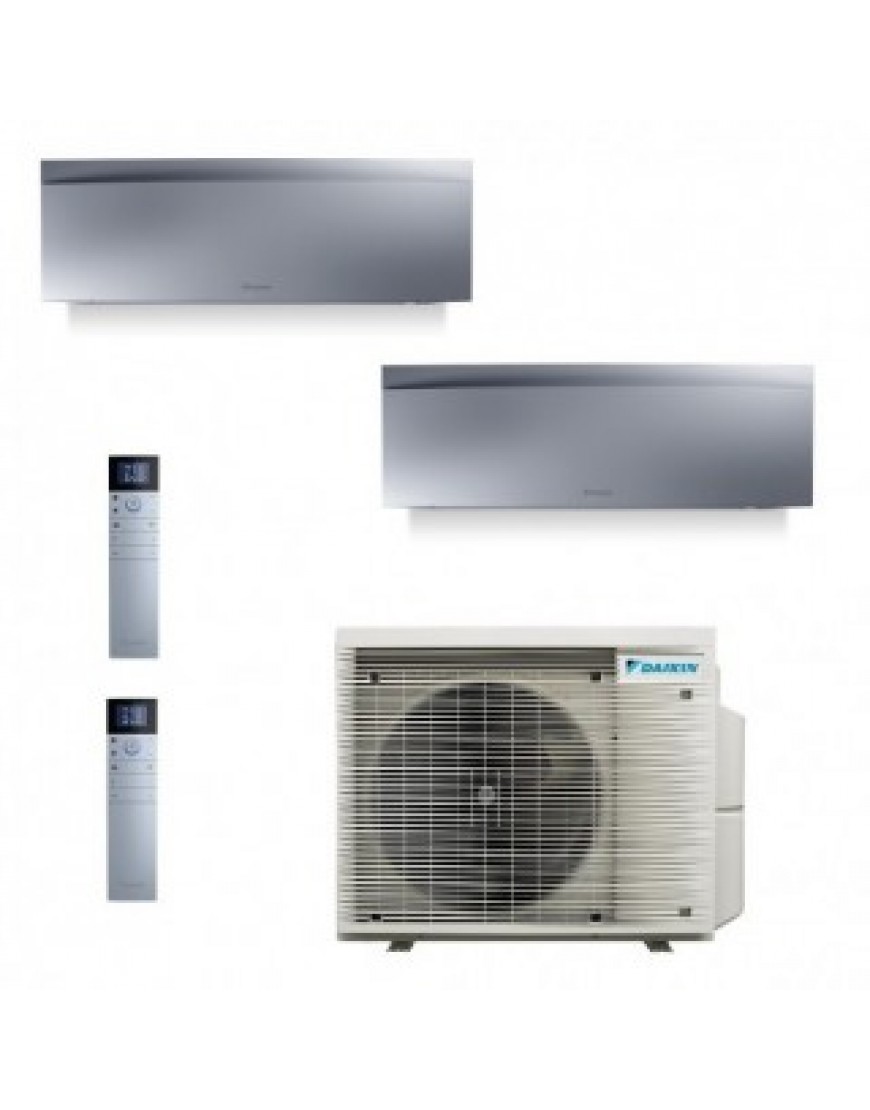 Мултисплит климатик Daikin EMURA с две вътрешни тела 9000 BTU Silver