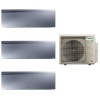 Мултисплит климатик Daikin EMURA с две вътрешни тела 7000 и едно 12000 BTU Silver