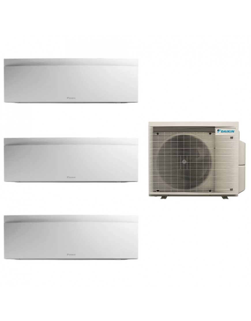 Мултисплит климатик Daikin EMURA с две вътрешни тела 7000 и едно 12000 BTU Бял